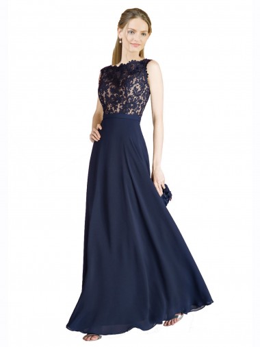 Cheap Bateaux Neckline A-Line Lace Prom Dress with Top Nude Layer Canada
