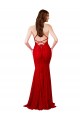 Low Back V-Neckline Floor Length Lace Prom Dress