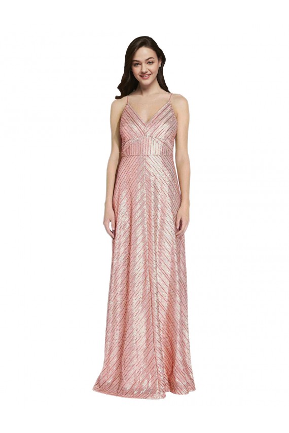 High Neck Low Back Sparkling Sequin Prom Dress