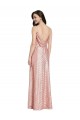 High Neck Low Back Sparkling Sequin Prom Dress