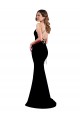 High Neck Low Criss Cross Back Crepe Prom Dress