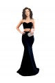 Two Piece High Neck Crepe Prom Dress