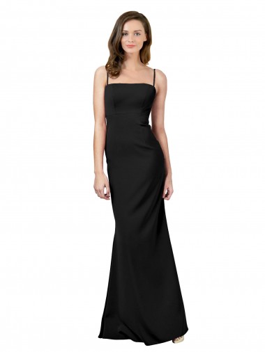 Cheap Fit and Flare Slim Crepe Prom Dress with Cutout Back Canada
