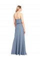 High Neck Sheath Sleeveless Stretch Crepe Prom Dress