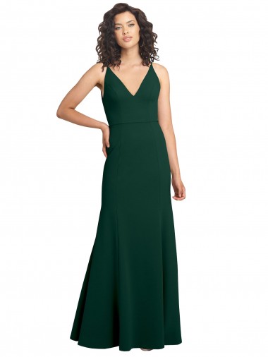 Cheap Form Fitting Stretch Crepe A-Line Prom Dress Canada